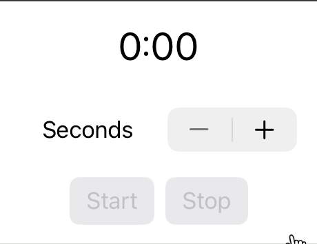 A screen recording of the completed countdown timer